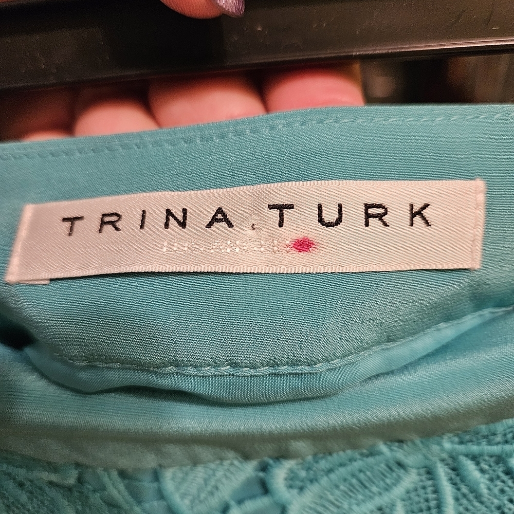 NEW Trina Turk Flores Skirt Lace Oceano NWOT - Picture 6 of 11